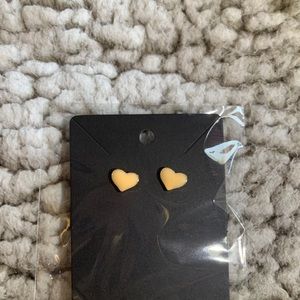 Yellow Heart Earrings